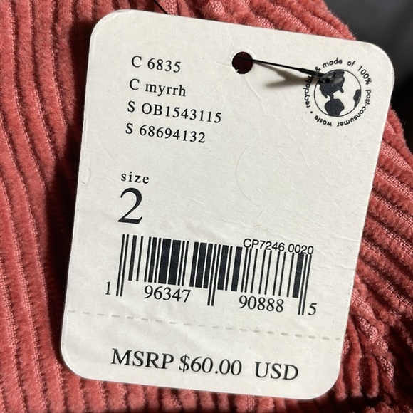 Free people corduroy button mini skirt color myrrh size 2 NWT - Picture 4 of 12